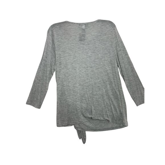 INC International Concepts Peasant Top, Heather Belle Grey, Size Large - Picture 7 of 7